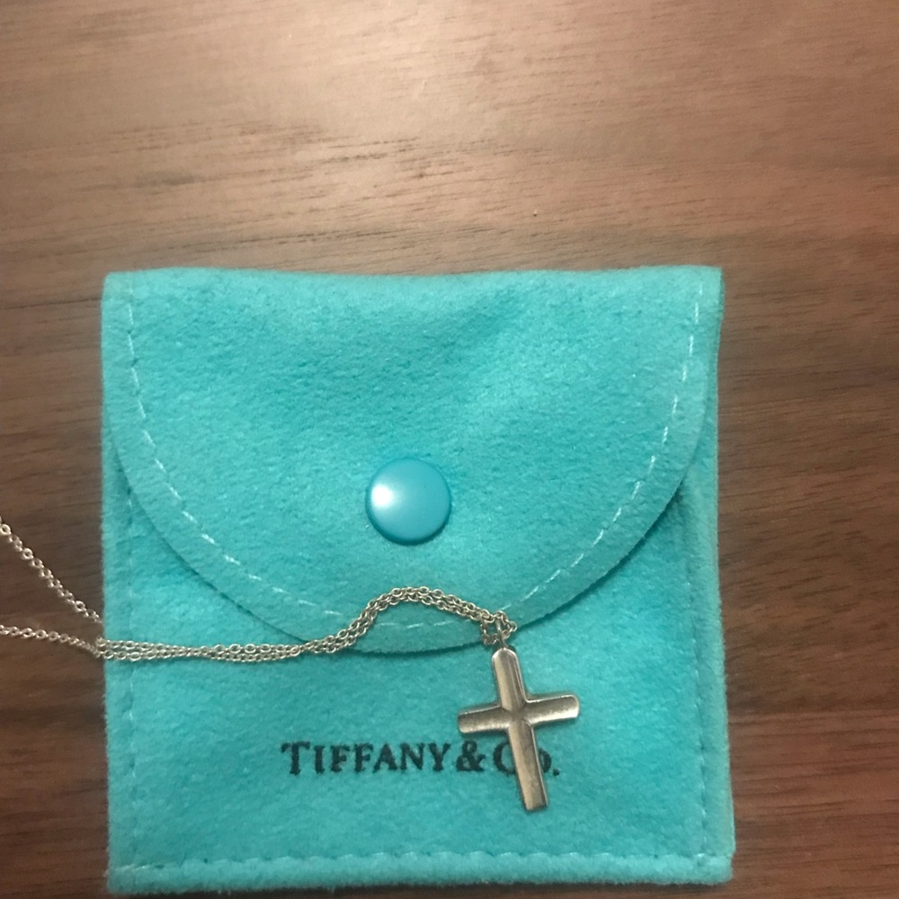 Tiffany and co cross necklace